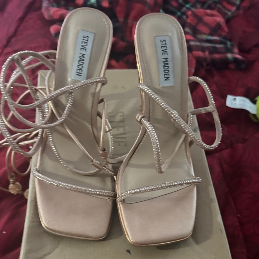 Steve Madden Women's Nude Strappy Heels